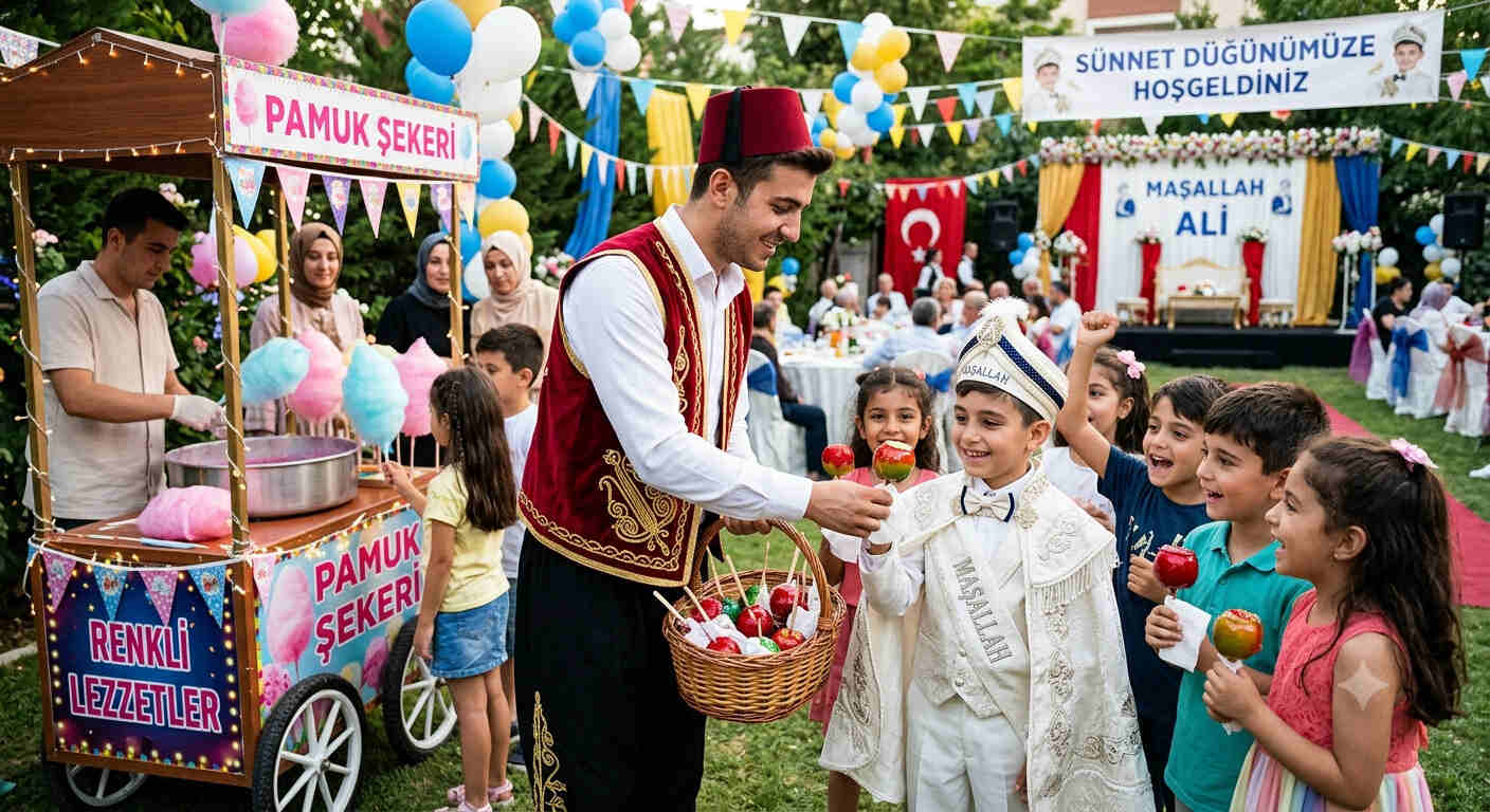Sünnet Düğünü Elma Şekeri Kiralama
