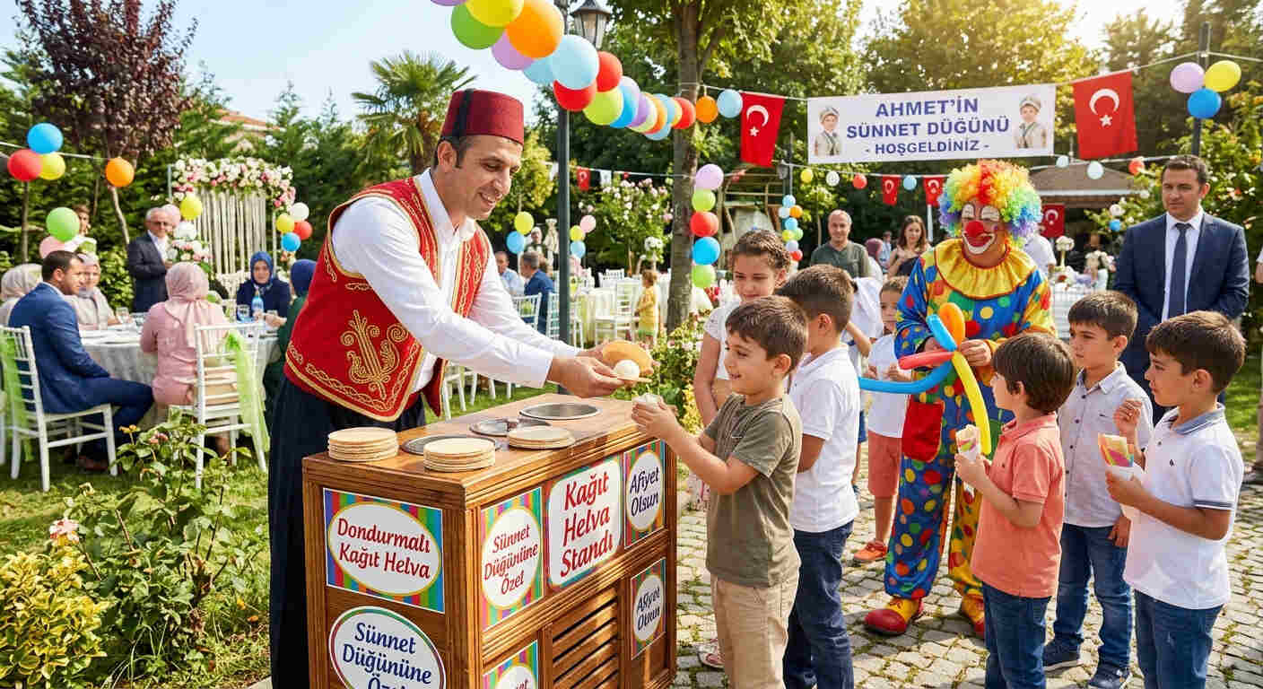Sünnet Düğünü Kağıt Helva Standı Kiralama
